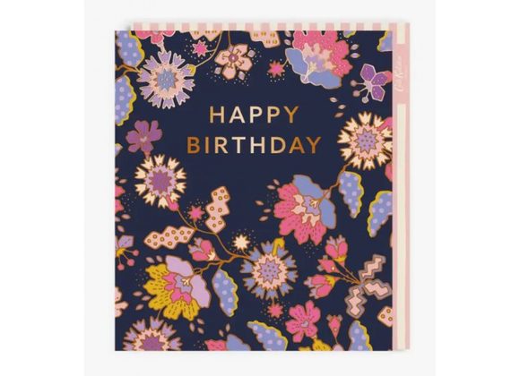 Gold Outlined Flowers Cath Kidston Large Greeting Card