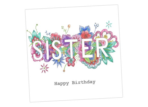 SISTER - Happy Birthday Card by Crumble & Core
