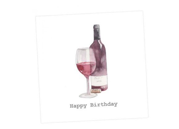  Happy Birthday Card by Crumble & Core - Red Wine