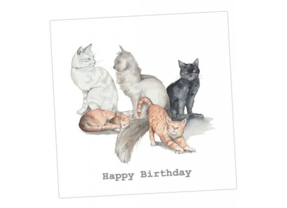 Cats Happy Birthday Card by Crumble & Core