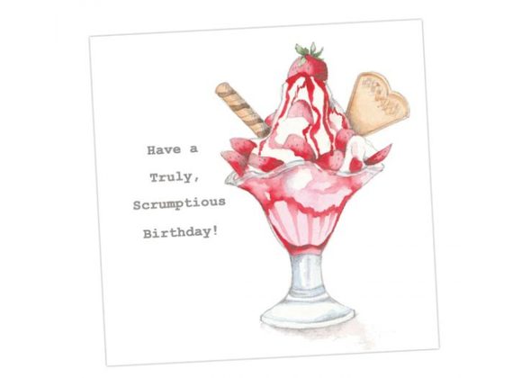 Birthday Card by Crumble & Core - Strawberry Sundae