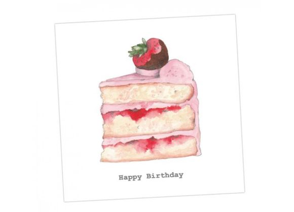 Happy Birthday Card by Crumble & Core - Slice of Cake