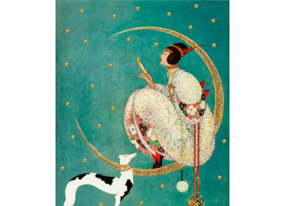 With Her Dog - Blank Inside card by Madame Treacle