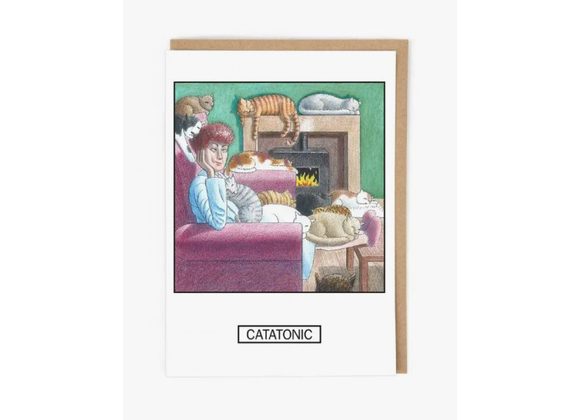 Catatonic - Blank Greeting Card