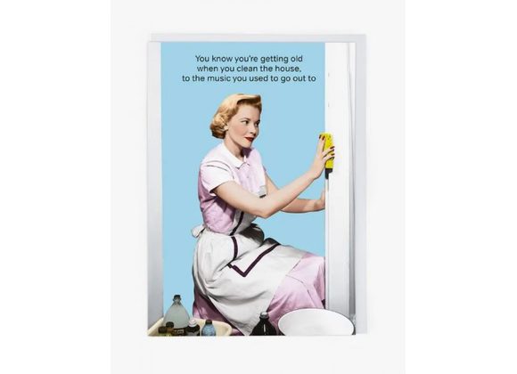 Clean the House - Blank Greeting Card