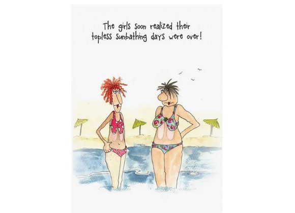 Girls soon realized their sunbathing days - Camilla & Rose Card 