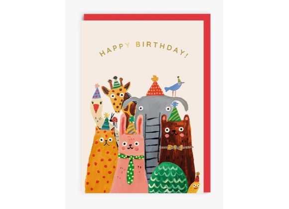 Happy Birthday Animals Greeting Card