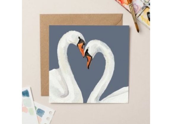 Two Swans card by lil wabbit