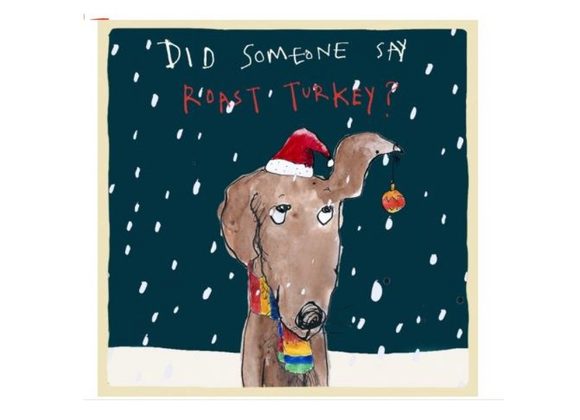 Did someone say Roast Turkey? - Greetings Card by Poet and Painter.