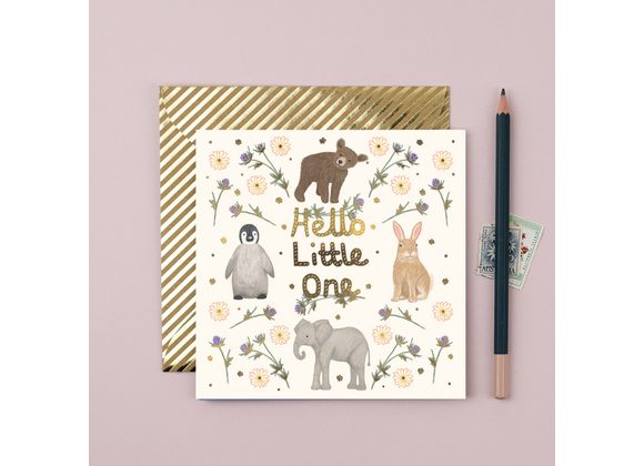Hello Little One - Apple & Clover New Baby Card