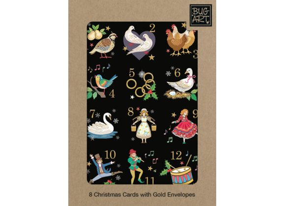 Pack of 8 Twelve Days by Bug Art