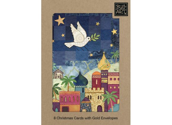 Pack of 8 Dove cards by Bug Art