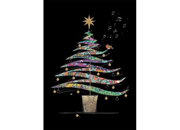 Colourful Tree Christmas Card by Bug Art