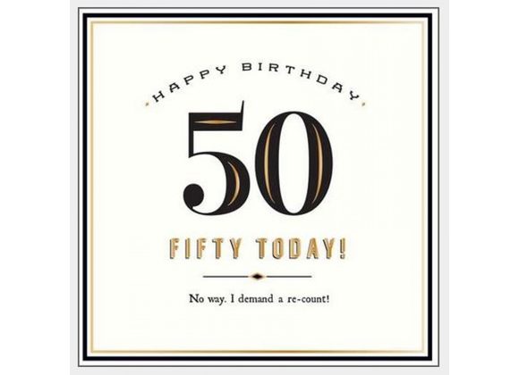Happy Birthday 50 Fifty Today Card