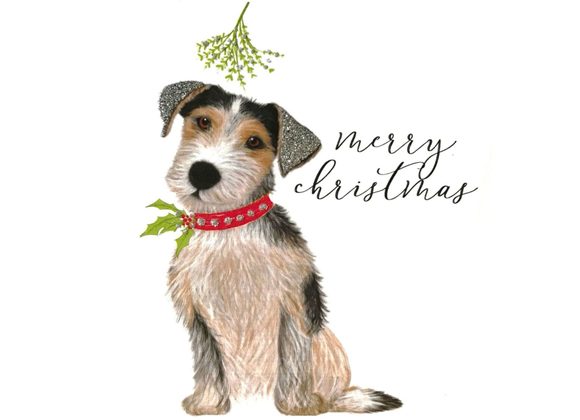 Christmas Jack Russell by English Graphics