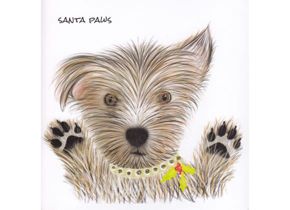 Scruffy Dog Santa Paws by English Graphics