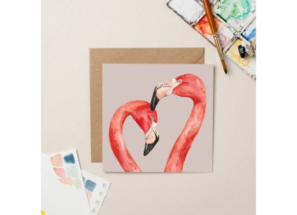 Flamingos Card by lil wabbit