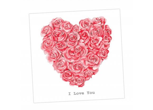 Rose Heart Card by Crumble & Core