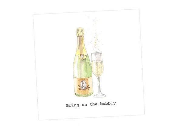 Bring on the bubbly Greeting Card by Crumble & Core