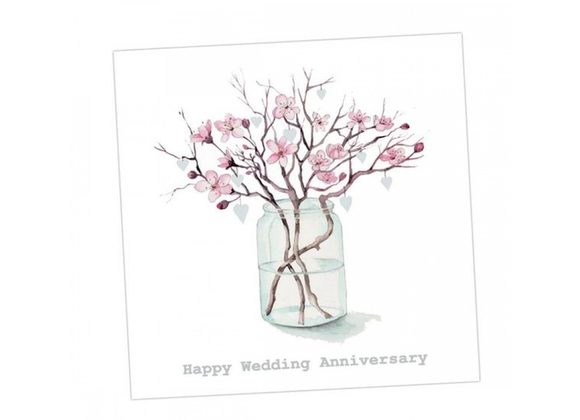Blossom and Hearts Anniversary Card by Crumble & Core