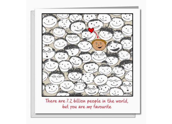 7.2 billion people... - Card by Swizzoo.