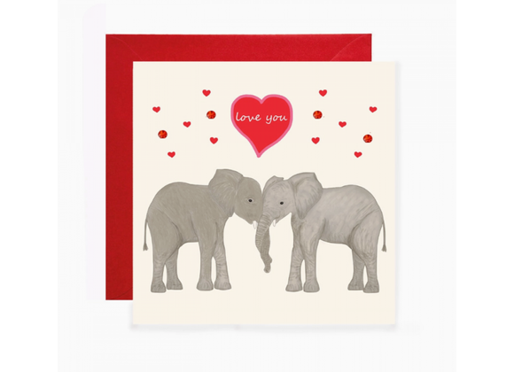 Love Elephants Handmade Card by Apple & Clover