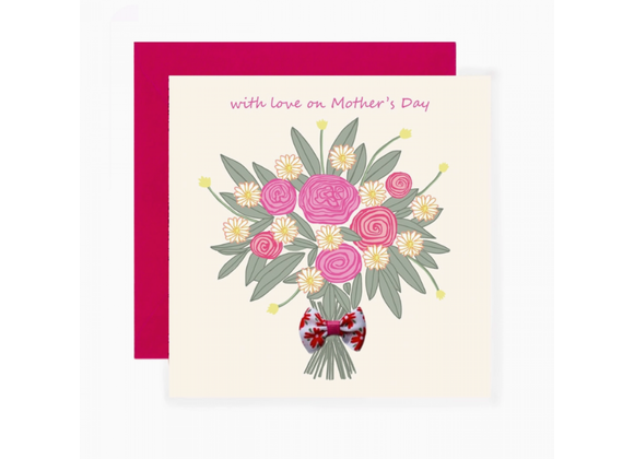 Mother's Day Flowers Handmade Greetings Card by Apple & Clover