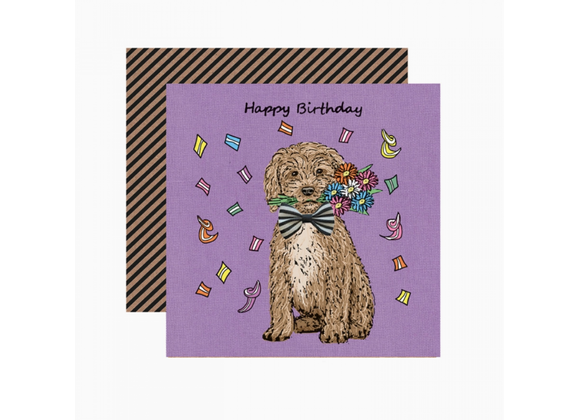 Cockapoo Birthday Greetings Card by Apple & Clover