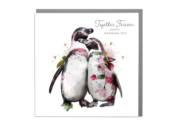 Penguins Wedding Day Card by Lola Design