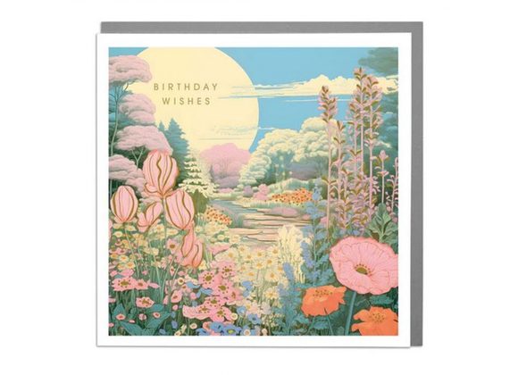 Summer Garden Birthday Wishes Card by Lola Design