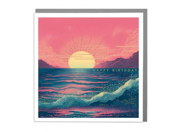 Seascape Happy Birthday Card by Lola Design