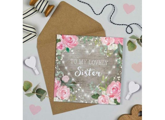 Lovely Sister Card by Michelle Fiedler