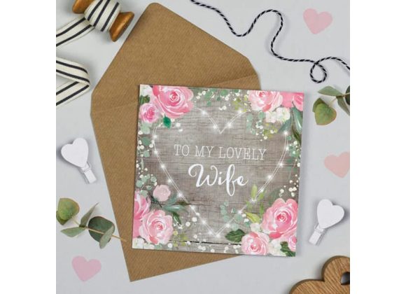 Lovely Wife Card by Michelle Fiedler