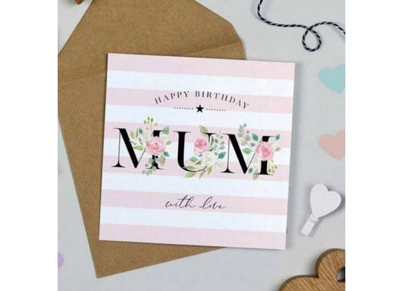 Mum Happy Birthday Card by Michelle Fiedler