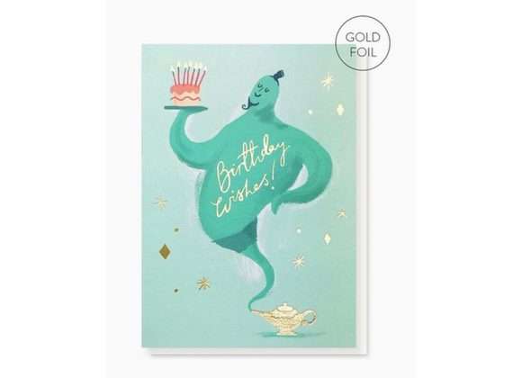 Genie Birthday Wishes Card by Stormy Knight