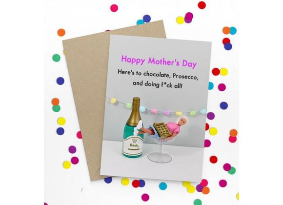 Chocolate, Prosecco Mother's Day Card by Bold & Bright