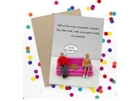 Romantic a*sehole Card by Bold & Bright
