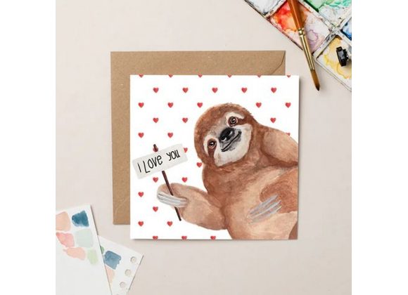 Sloth I Love You card by lilwabbit 