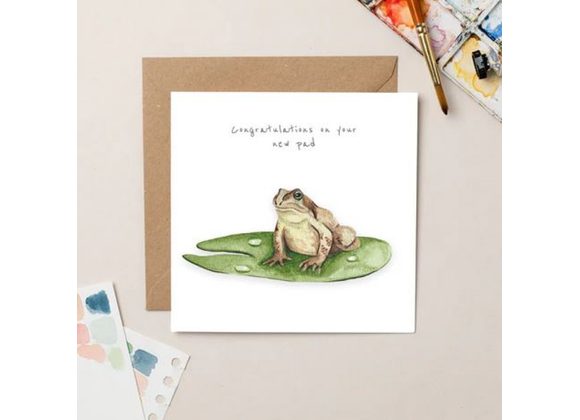Frog New Home card by lilwabbit 