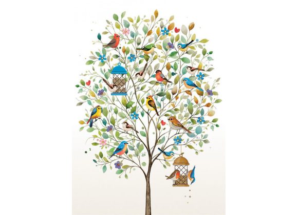 Tree of Birds - Bug Art Card