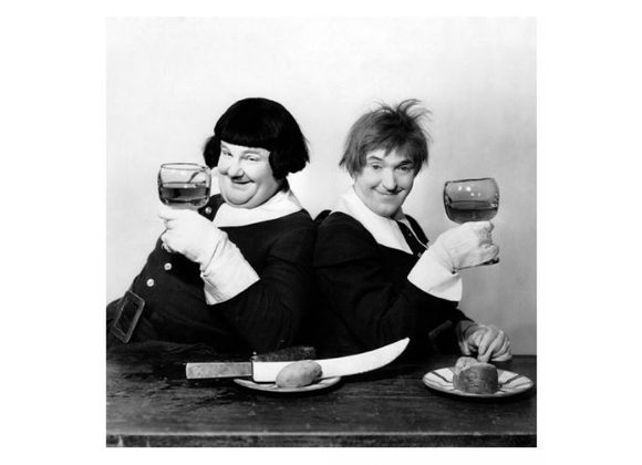Laurel & Hardy Make a Toast - Blank Inside