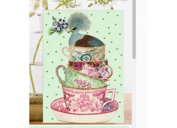 Teacups - Blank inside card by Madame Treacle