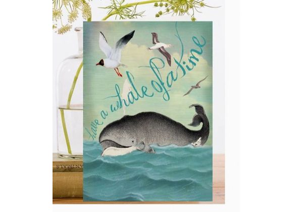 Whale of a time, card by Madame Treacle