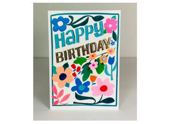 Happy Birthday Flowers Card by Paper Salad