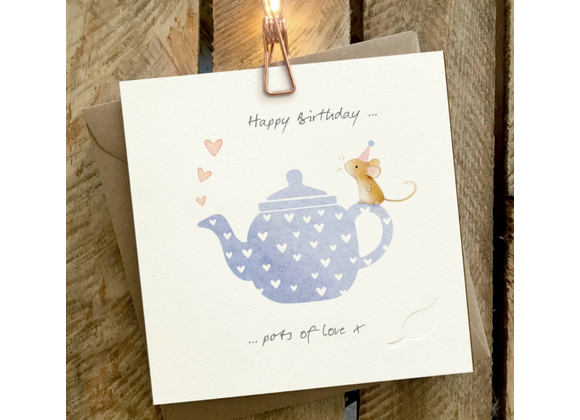 Happy Birthday...pots of love,  card by Ginger Betty