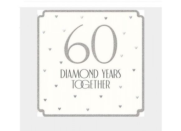 60 Diamond Years Together - Pigment card