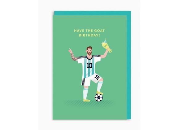 Messi GOAT Birthday Card