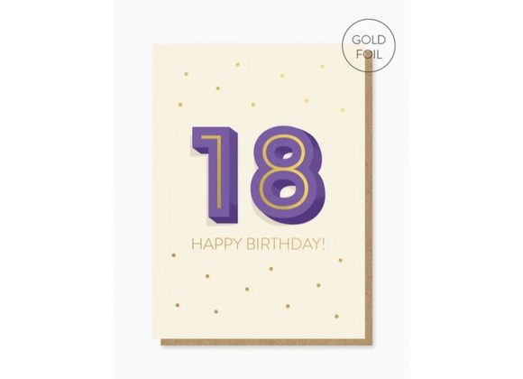 18th - The Big 1-8 Birthday Card