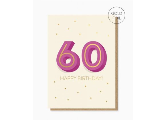 60th - The Big 6-0 Birthday Card