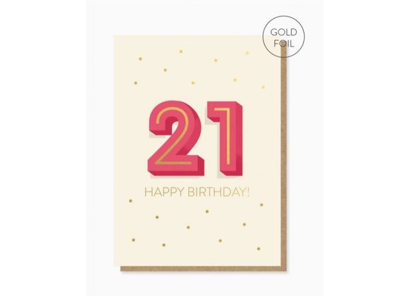 21st - The Big 2-1 Birthday Card